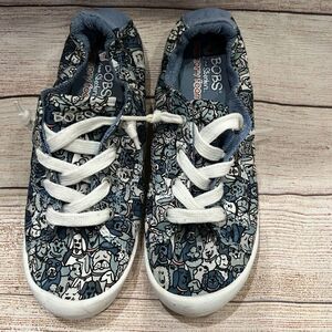 Women’s Skechers BEACH BINGO - WOOF PACK Blue Sneakers Size 7.5